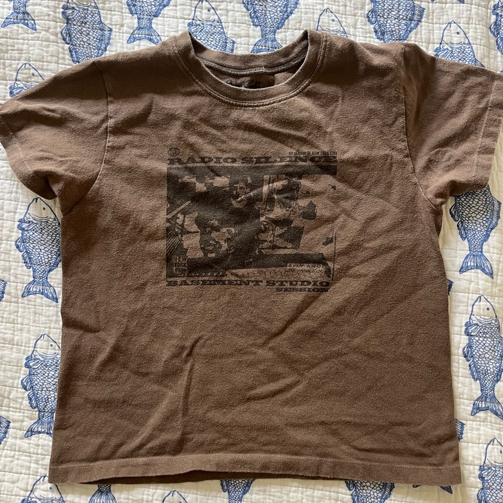 Brandy Melville Brown Graphic Short Sleeve Tee